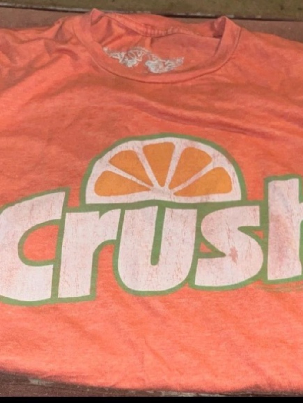 Vintage Y2K Orange Crush Short Sleeve Graphic Tee Size M